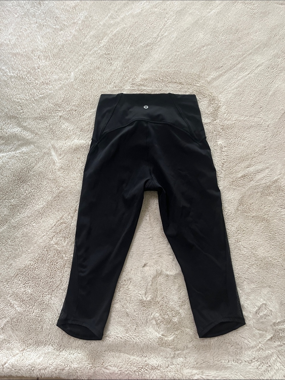 lululemon athletica Black Capri Leggings with Side Mesh Insets - Picture 5 of 7